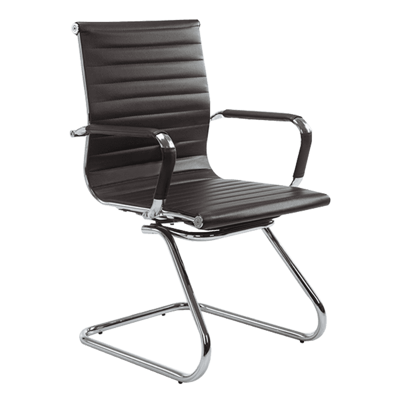 صندلی کنفرانس چرم وسط پشت مدرن قهوه ای (Y-1846C)