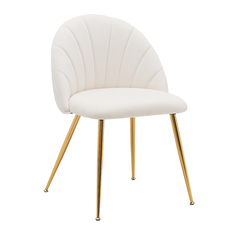 صندلی ناهار خوری لهجه ای از چوب مخملی سفید (Y-C28)