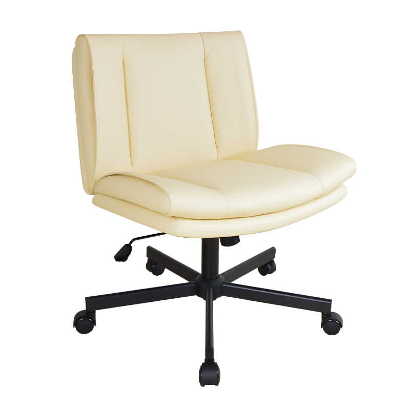 صندلی اداری اوقات فراغت با روکش عریض PU بدون بازو وسط پشت (X-5146)