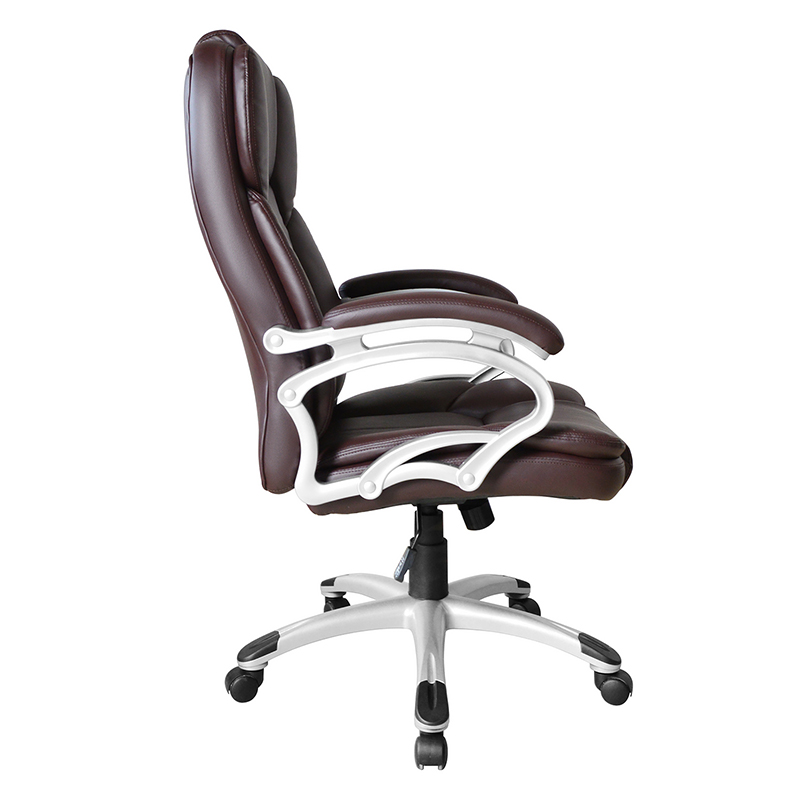 صندلی اداری اداری (Y-2825) پشت بازو ثابت پشت بلند قهوه ای