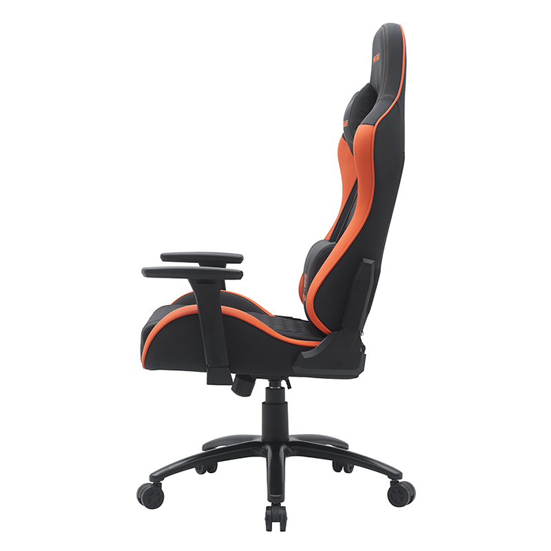 صندلی بازی چرخشی مدرن نارنجی با دسته های سه بعدی قابل تنظیم (T-7122)