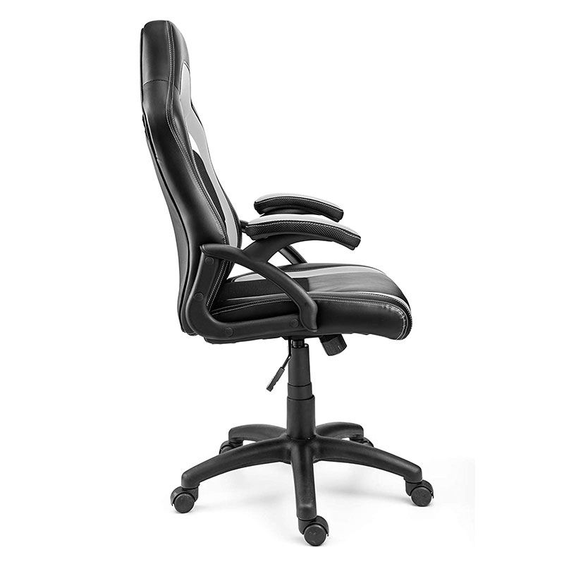 صندلی راحتی اتاق نشیمن پارچه ای مدرن با بالابر قابل تنظیم چرخشی پشتی سر و مواد فولادی فلزی Pu برای بازی و محاسبات (Y-2647)