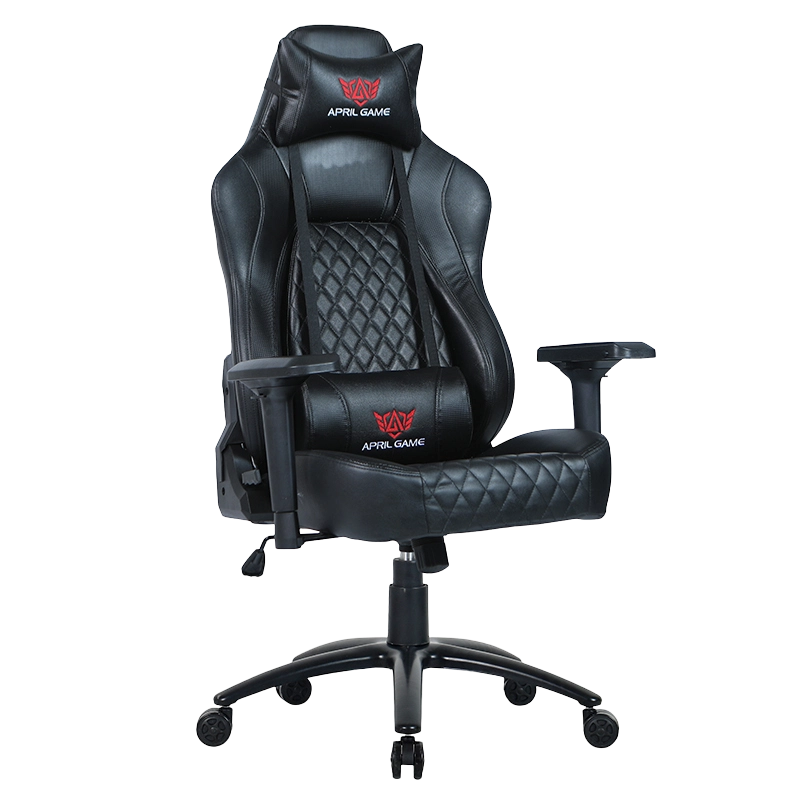 صندلی بازی پایه فلزی رنگ مشکی تکیه گاه 4 بعدی بلند (Y-2520)