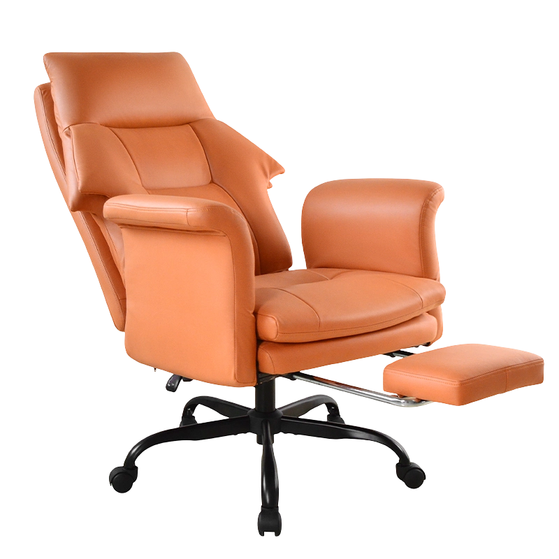 صندلی اداری رئیس بالشتک پشت پد بالدار به سمت بیرون با زیرپایی (M-6145)